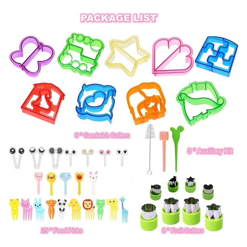 Kit cortador de 45 piezas -Lonchera Divertida